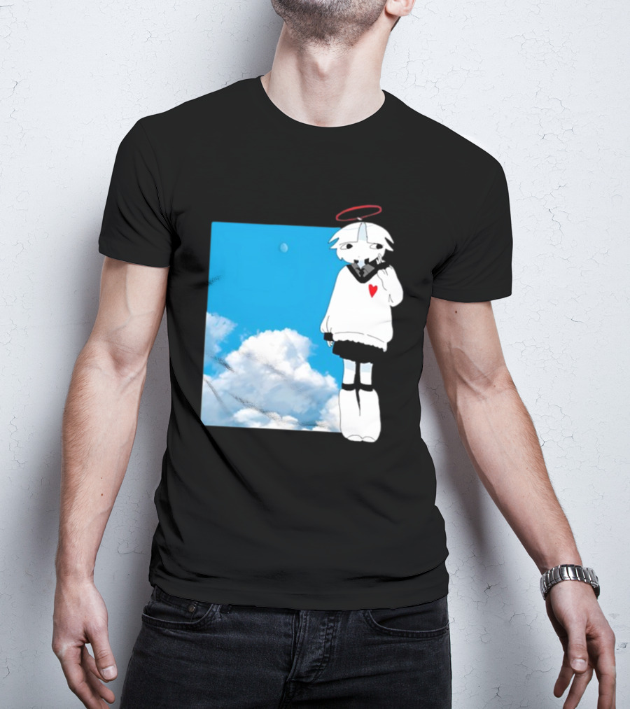 ChewChewer Loving Sky Cute Angel Halo Heart Clouds T-Shirt