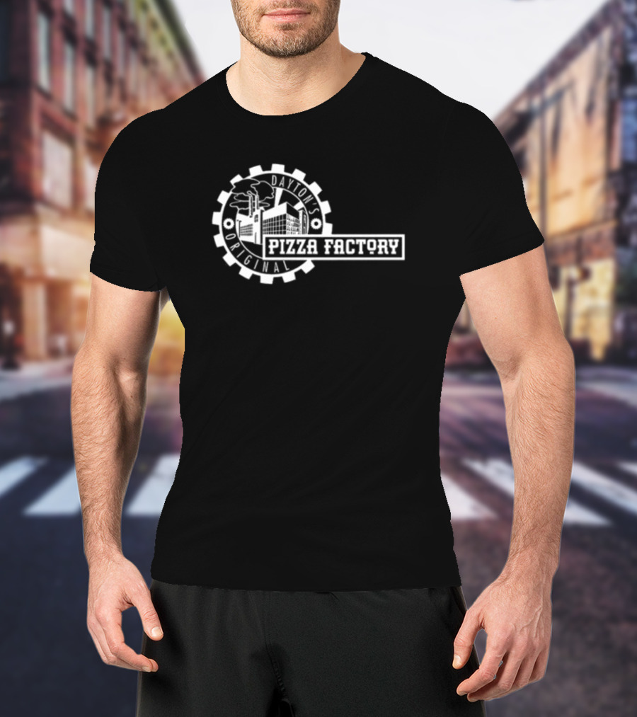 Dayton's Original Pizza Factory Industrial Icon Gear T-Shirt
