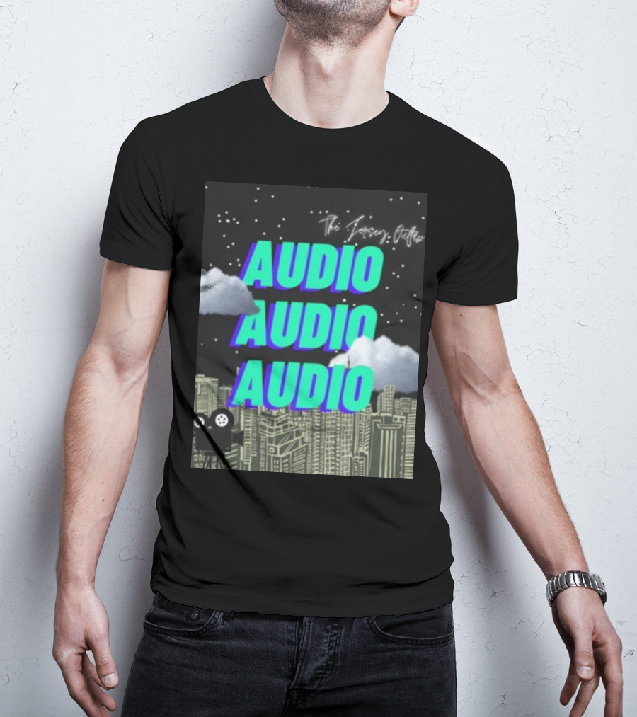 The Jersey Outlaw Audio Audio Audio Cityscape Night Scene T-Shirt