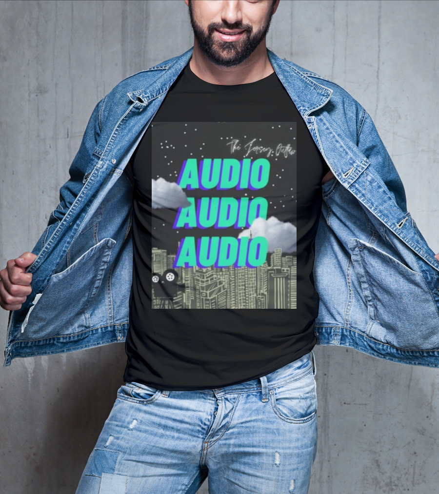 The Jersey Outlaw Audio Audio Audio Cityscape Night Scene T-Shirt