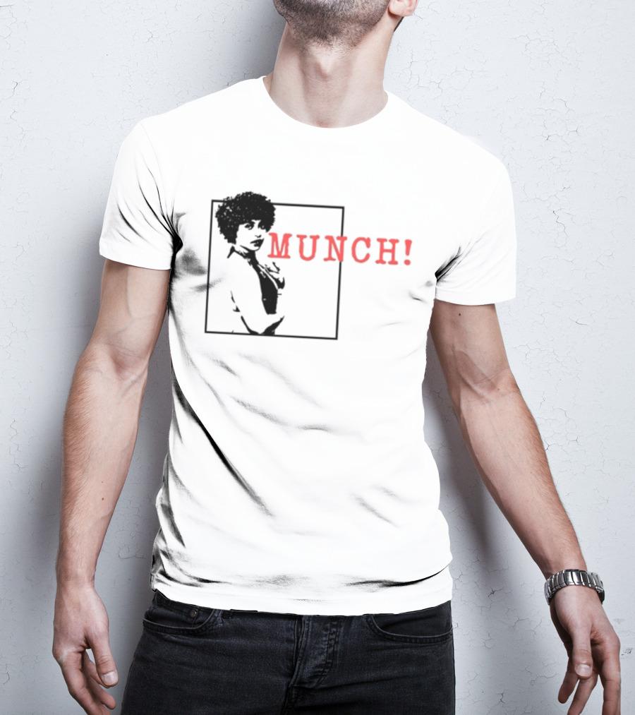 Ylikeapparel Munch Bold Red Text With Figure Image T-Shirt