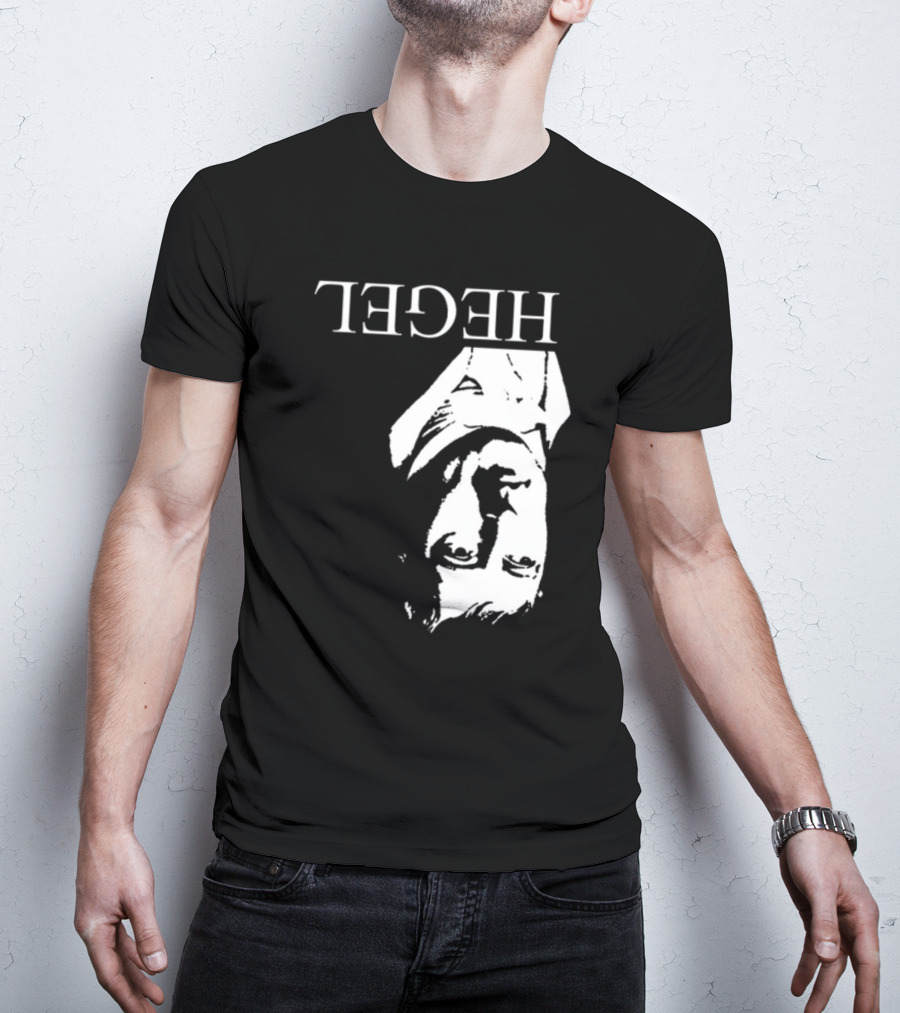 Marx Hegel Upside Down Text Image T-Shirt