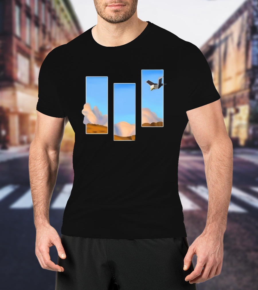Rae Abroadwaybug Lovejoy Pebble Brain Ep Fanmade Sky And Clouds With Bird T-Shirt
