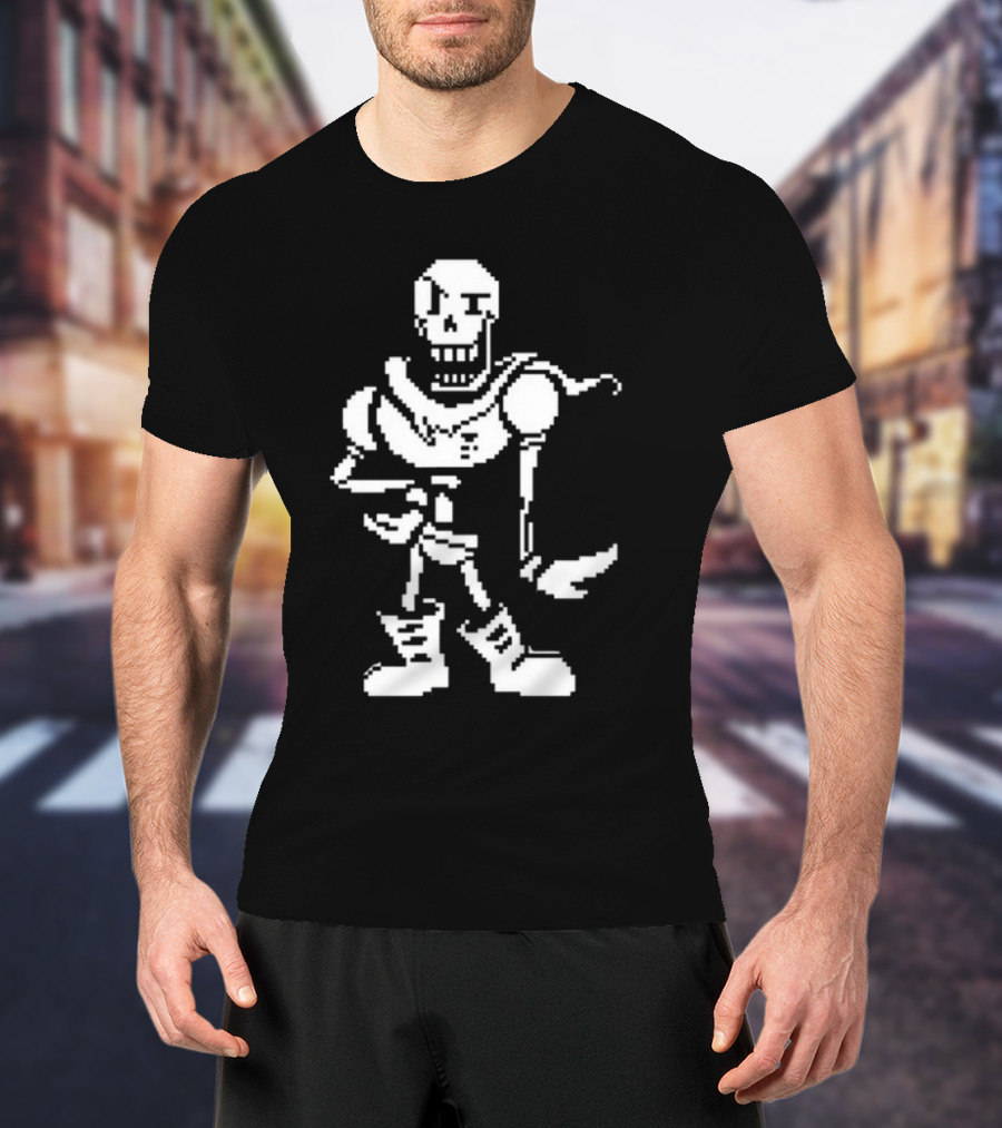 Stillstanningdnp Papyrus Battle Sprite Undertale Character Pixel T-Shirt
