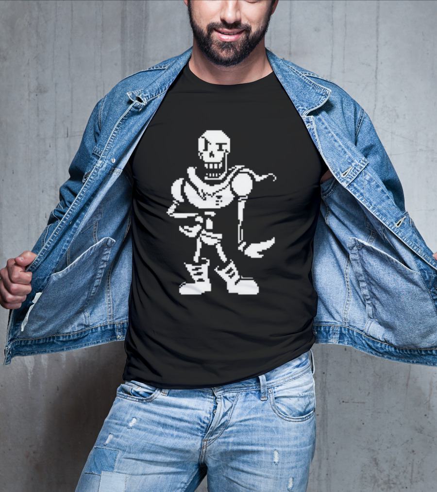 Stillstanningdnp Papyrus Battle Sprite Undertale Character Pixel T-Shirt