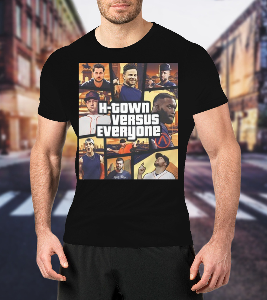 H-Town Versus Everyone Houston Sports Icons Collage T-Shirt