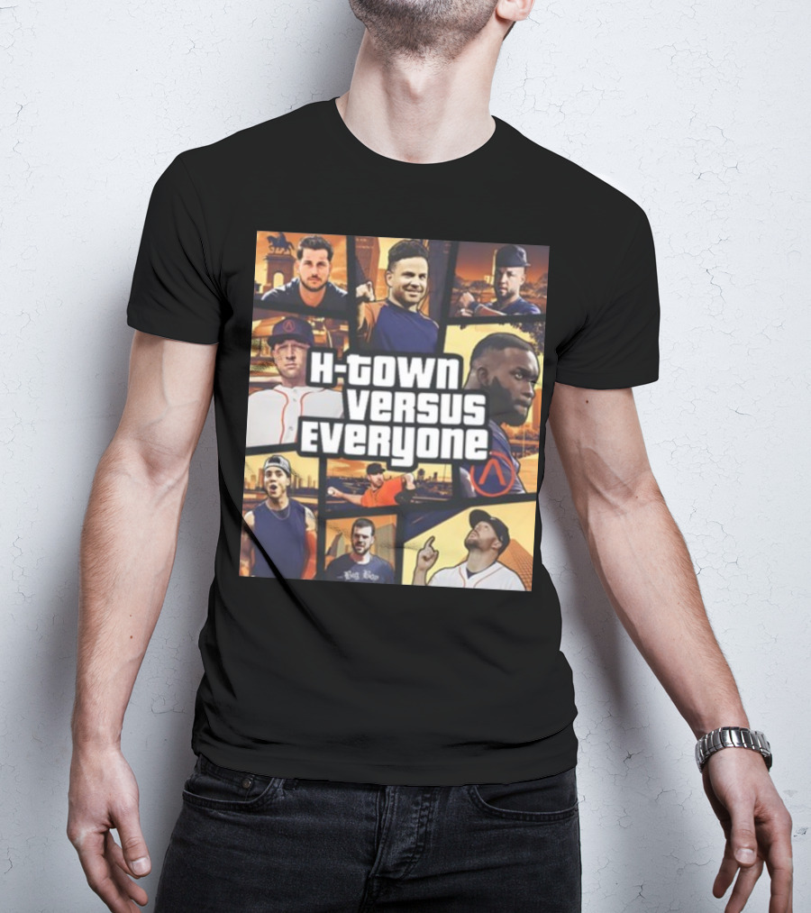 H-Town Versus Everyone Houston Sports Icons Collage T-Shirt
