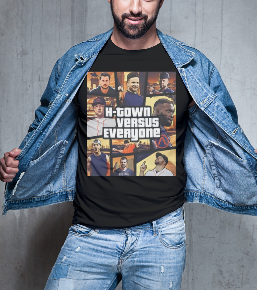 H-Town Versus Everyone Houston Sports Icons Collage T-Shirt