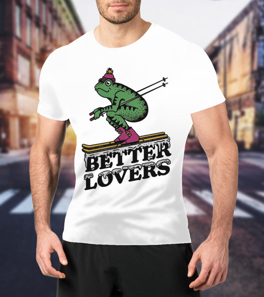 Better Lovers Ski Frog Pom Pom Hat Slalom T-Shirt