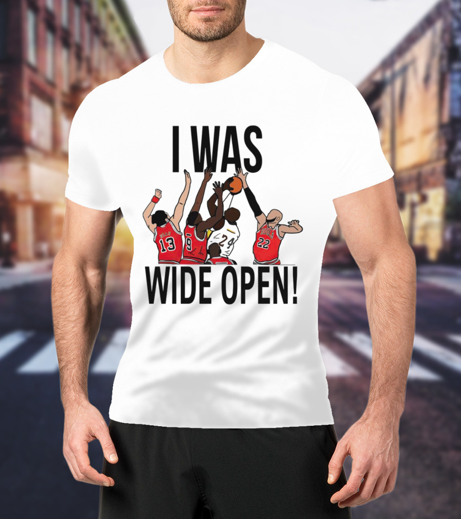 I Was Wide Open Basketball Iconic Players Team Defense Moment T-Shirt