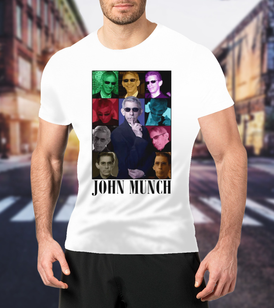 John Munch Multicolor Photo Collage T-Shirt