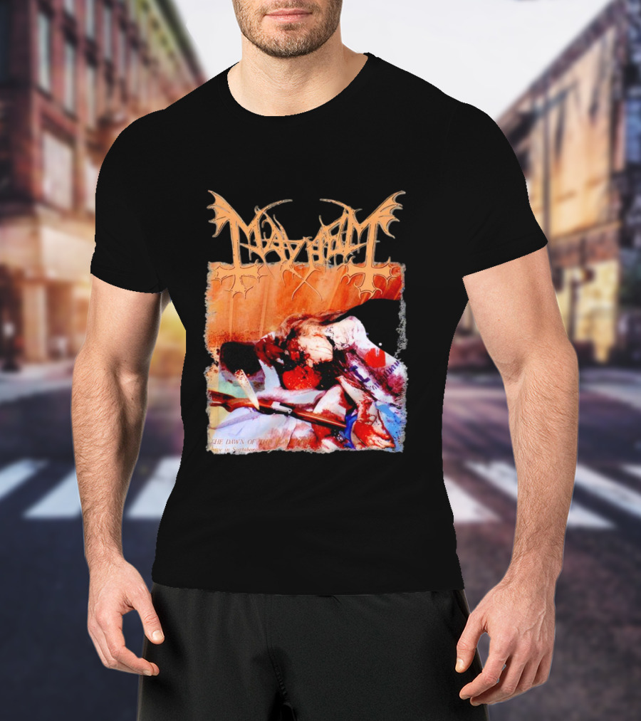 Mayhem Norwegian Black Metal The Dawn Of The Black Hearts T-Shirt