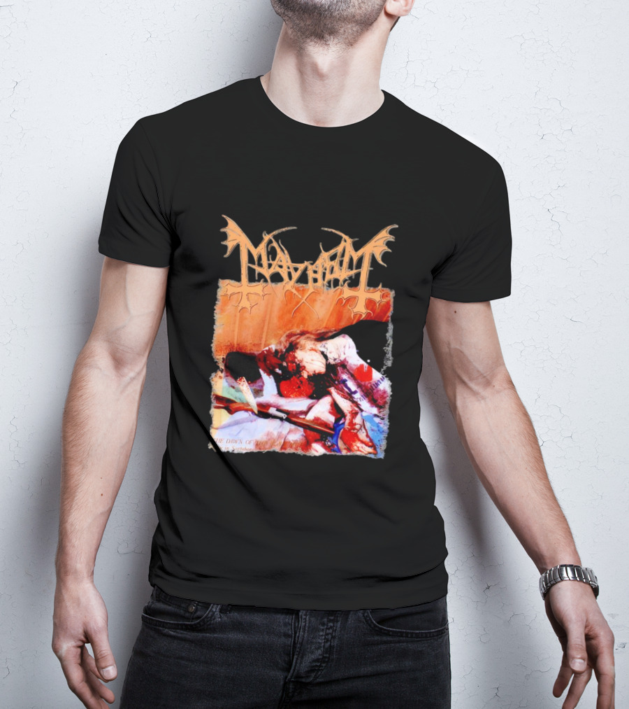Mayhem Norwegian Black Metal The Dawn Of The Black Hearts T-Shirt