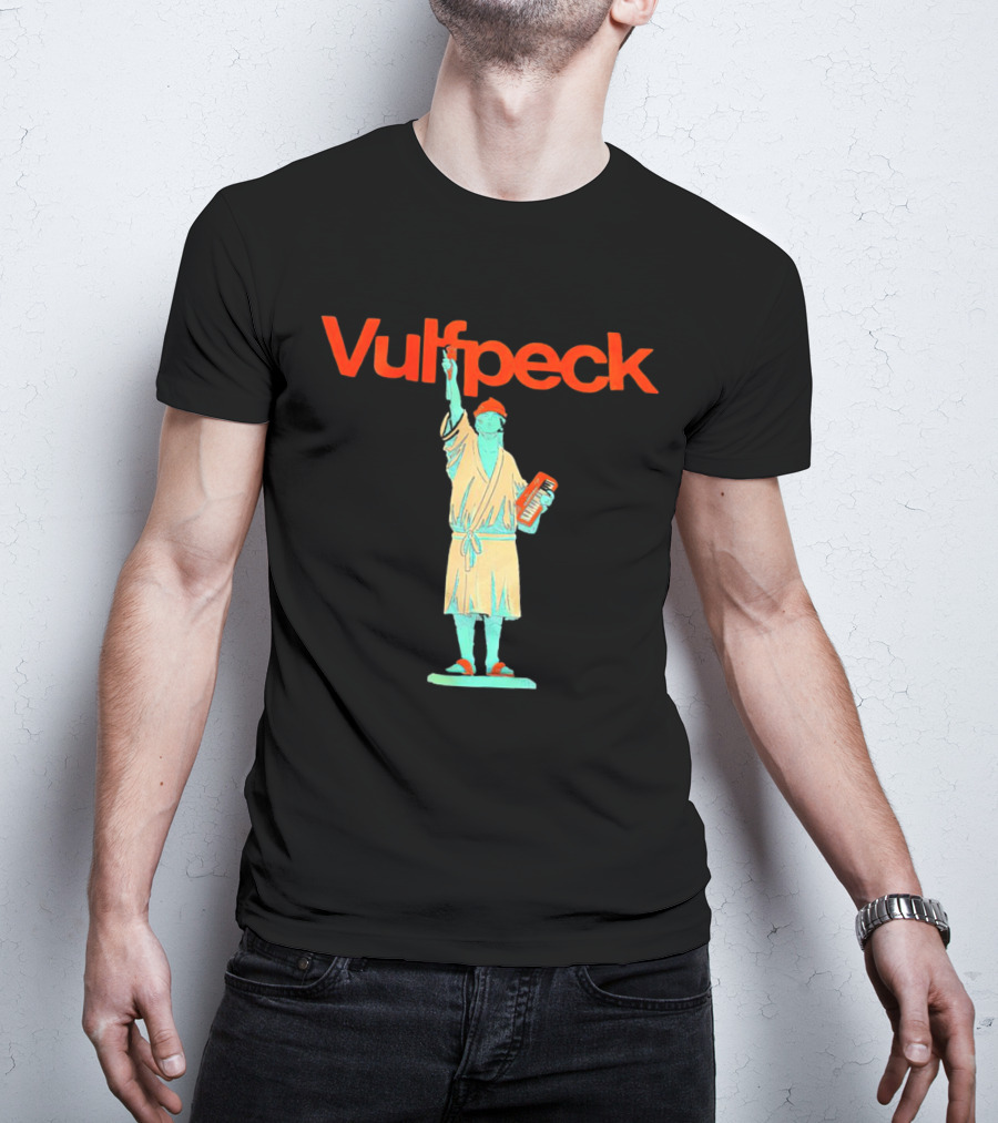 Vulfpeck Statue Of Liberty With Keyboard And Red Hat T-Shirt