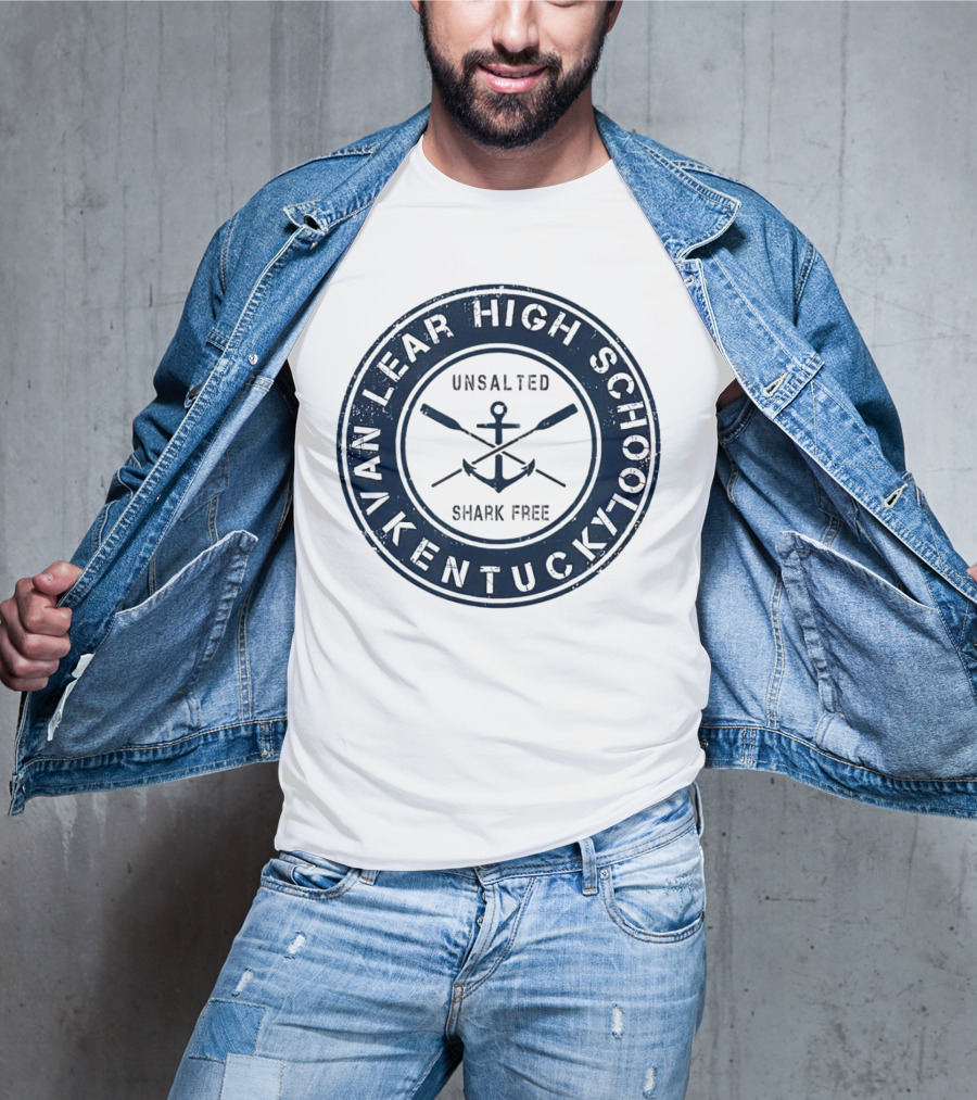 Van Lear High School Kentucky Unsalted Shark Free Anchor And Paddles T-Shirt