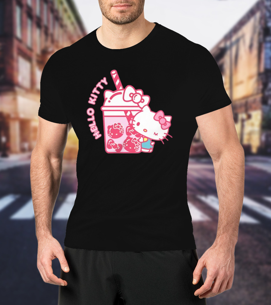 Hello Kitty Bubble Tea Drink Cute T-Shirt
