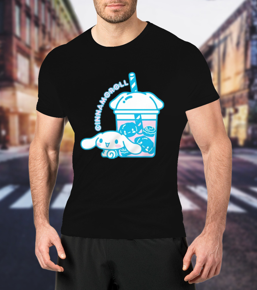 Cinnamoroll Bubble Tea Cup Pastel Cute Character T-Shirt