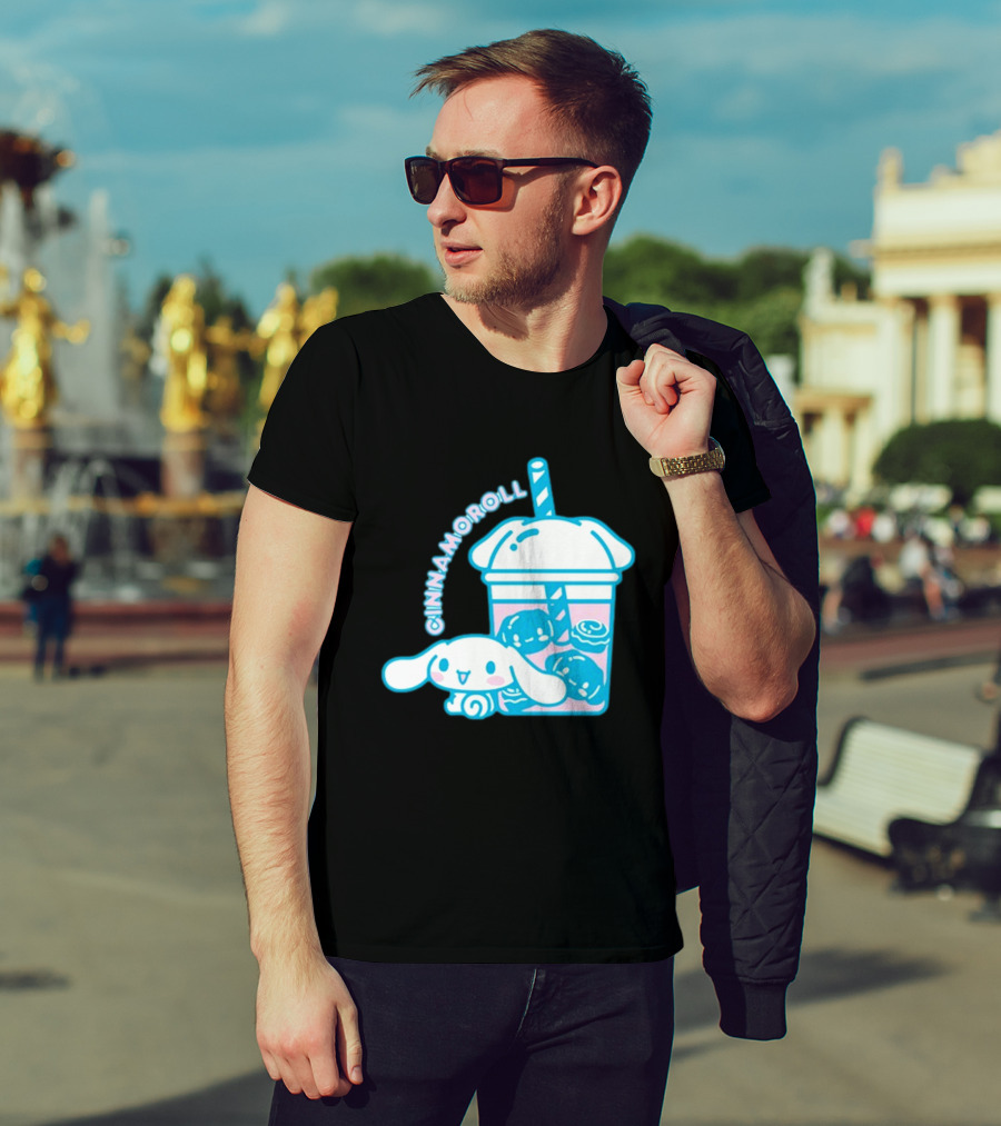 Cinnamoroll Bubble Tea Cup Pastel Cute Character T-Shirt