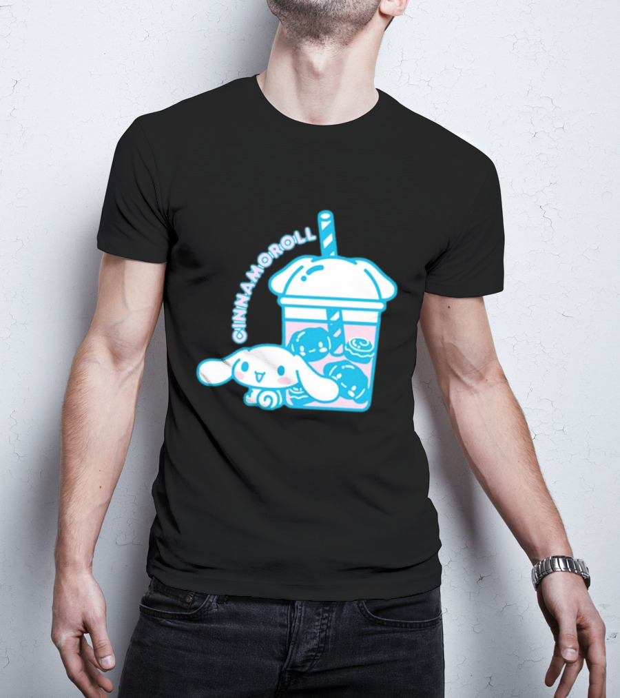 Cinnamoroll Bubble Tea Cup Pastel Cute Character T-Shirt