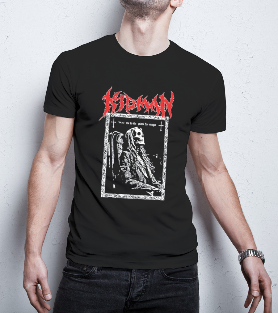 Kidman We Come To This Place For Magic Death Metal Skeleton Chair T-Shirt