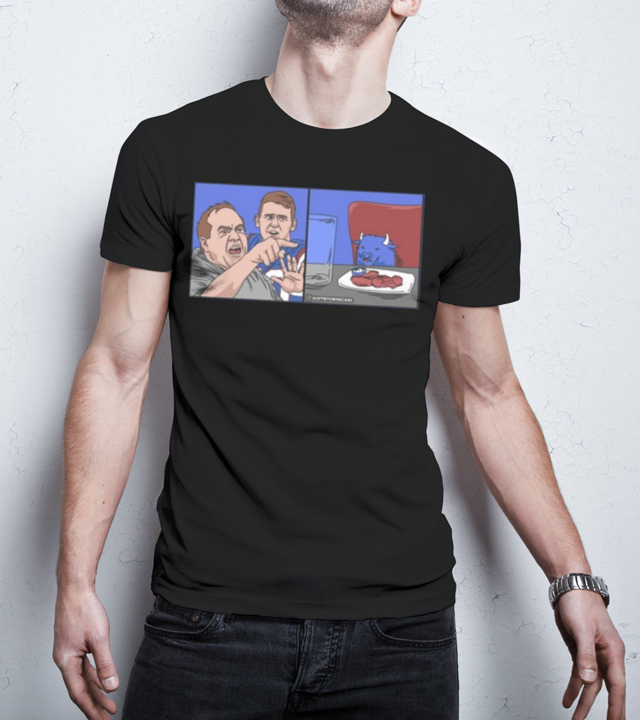 Sophtowncarl Angry Man Shouting At Blue Cat Meme T-Shirt