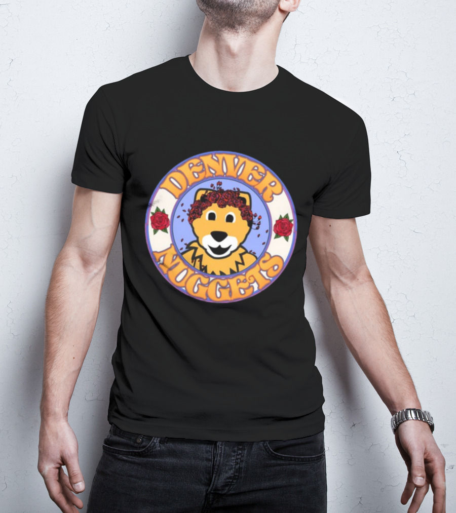 Denver Nuggets Floral Mascot Circle T-Shirt