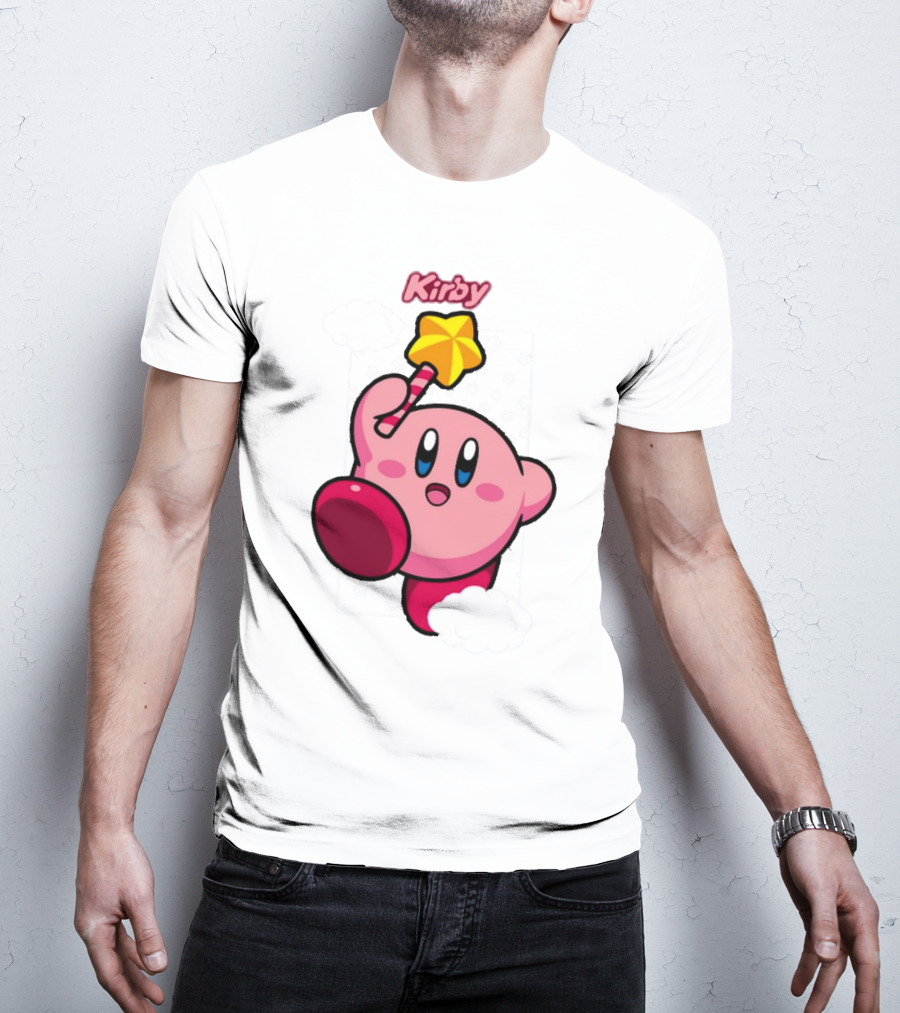 Kirby Main Character With Star Rod Gamestop Bioworld T-Shirt