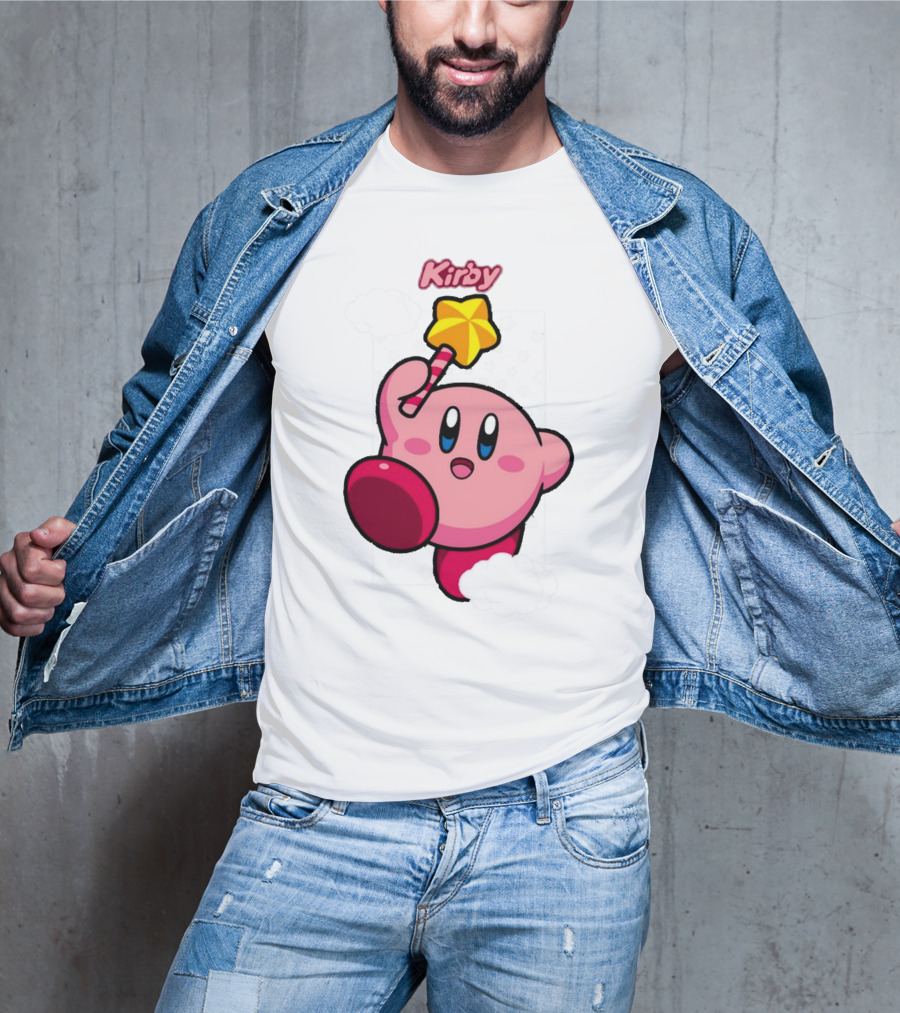 Kirby Main Character With Star Rod Gamestop Bioworld T-Shirt