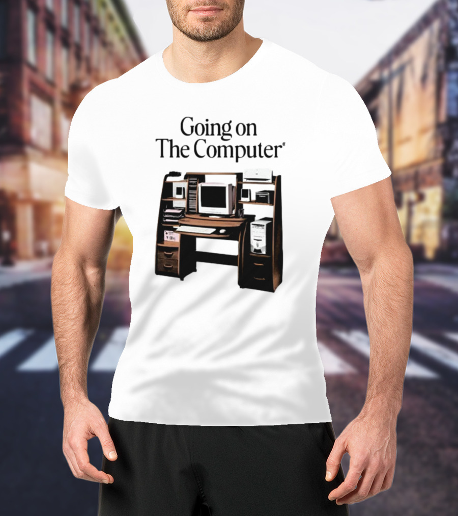 Going On The Computer In Loving Memory 1995-2207 Retro Desktop Setup T-Shirt
