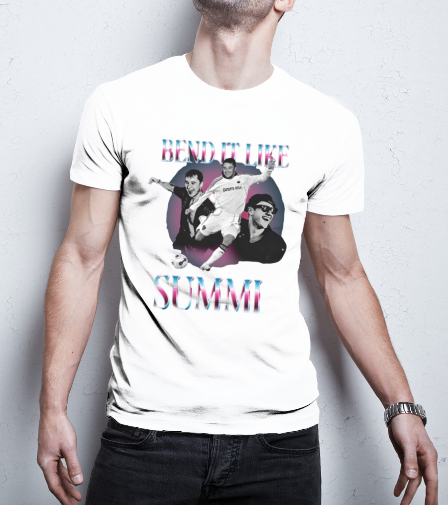 Bend It Like Summit Soccer Player Energetic Expression T-Shirt