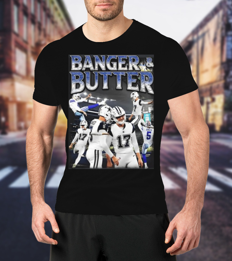 Banger And Butter Football Action With 17 And 5 T-Shirt