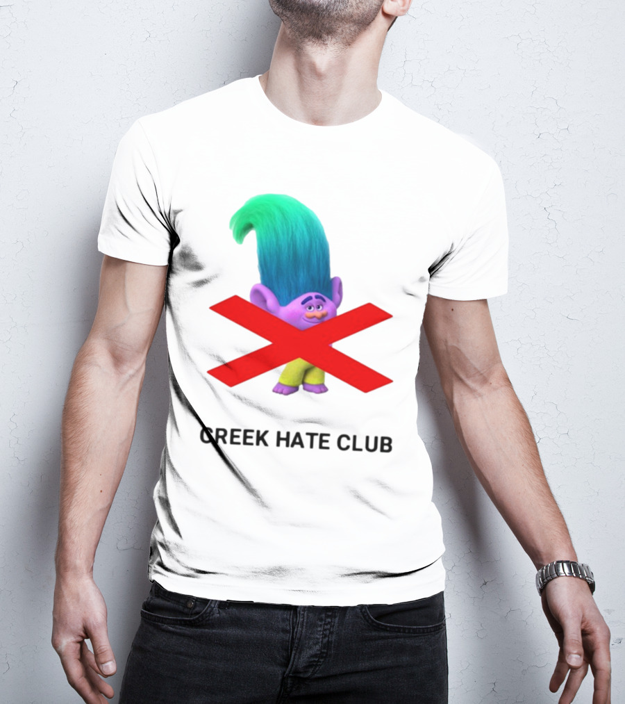 Creek Hate Club Trolls Character With Red X T-Shirt