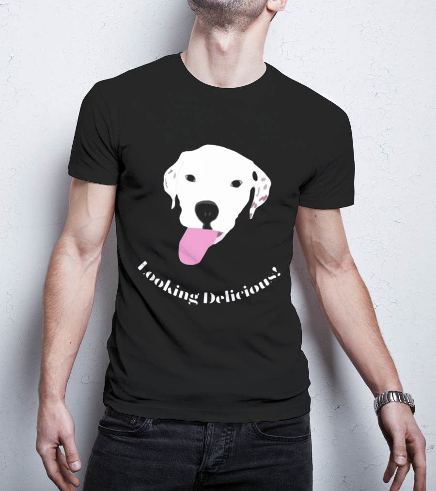 Looking Delicious Remi Dog Illustration With Pink Tongue T-Shirt