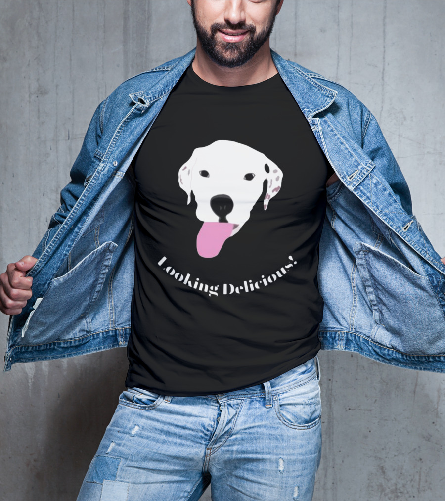 Looking Delicious Remi Dog Illustration With Pink Tongue T-Shirt