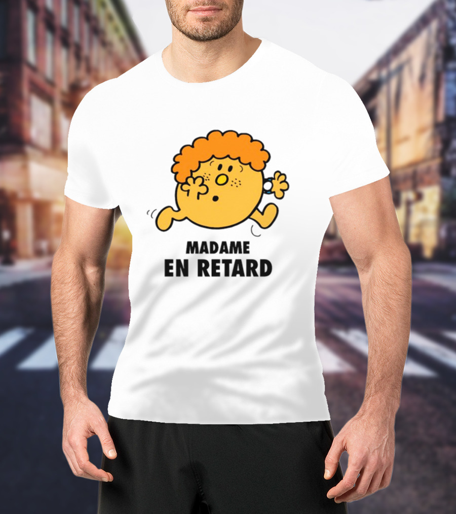 Madame En Retard Character With Orange Hair And Running Pose T-Shirt
