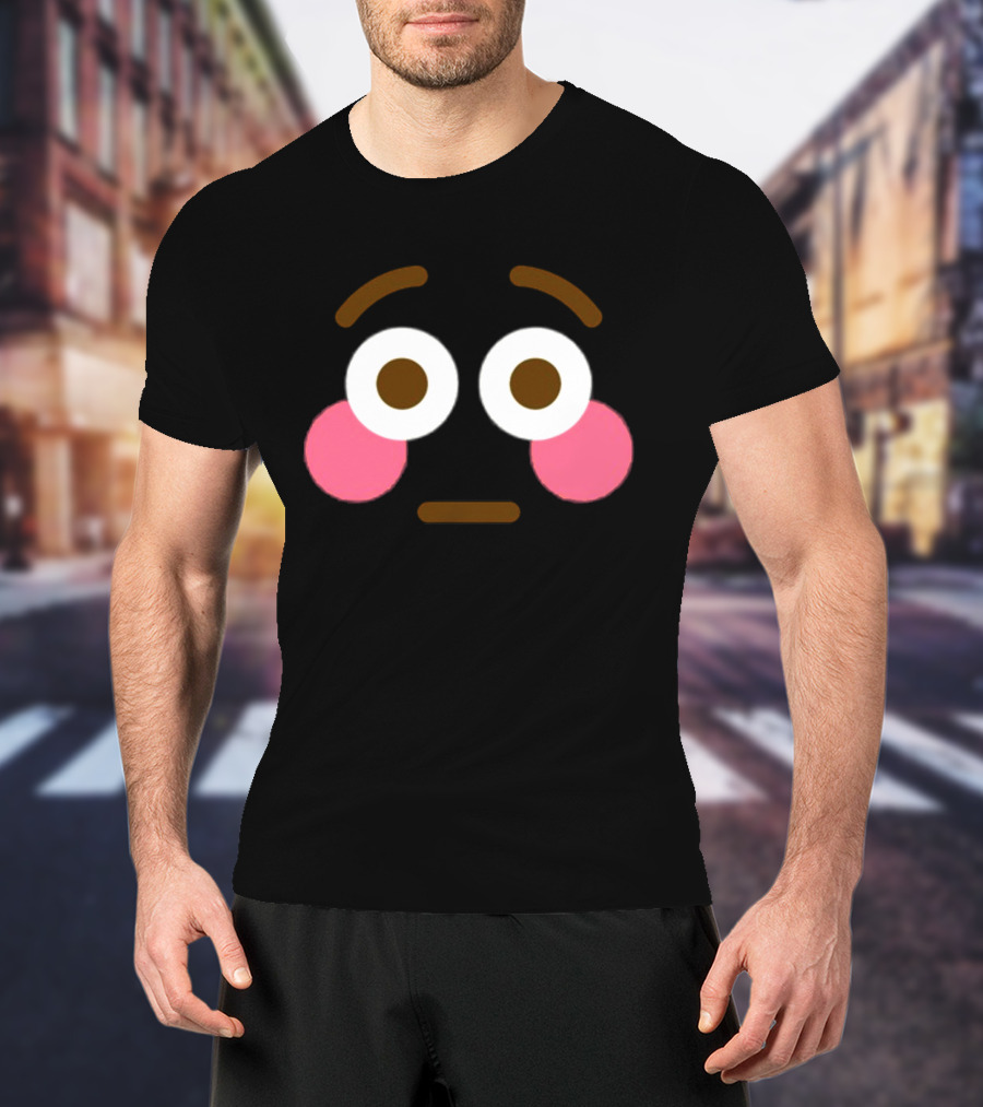 Flushed Face Blushing Emoticon Expression T-Shirt