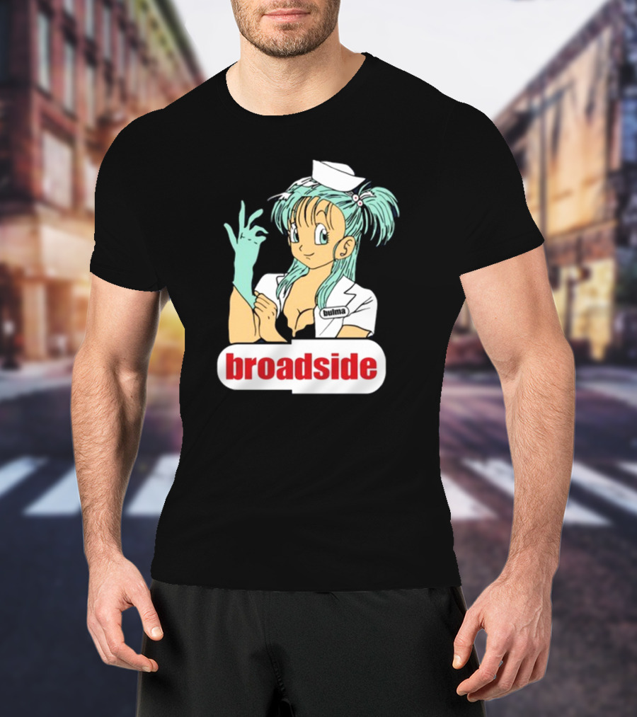 Bulma Broadside Nurse Anime Character With Glove And Cap T-Shirt
