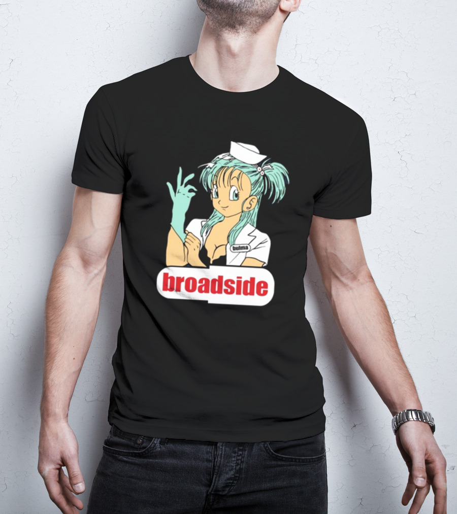 Bulma Broadside Nurse Anime Character With Glove And Cap T-Shirt