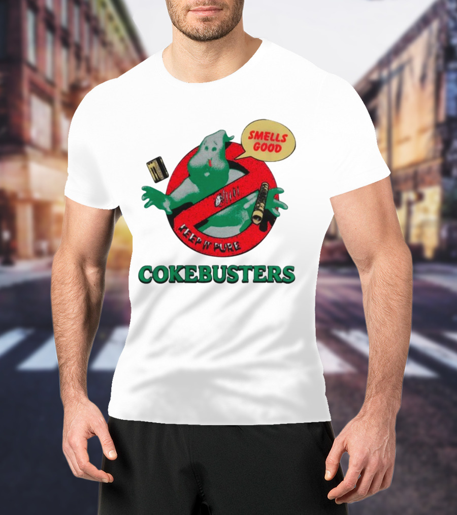 Homewardboundstore Cokebusters Keep'n Pure Smells Good Ghostbusters T-Shirt
