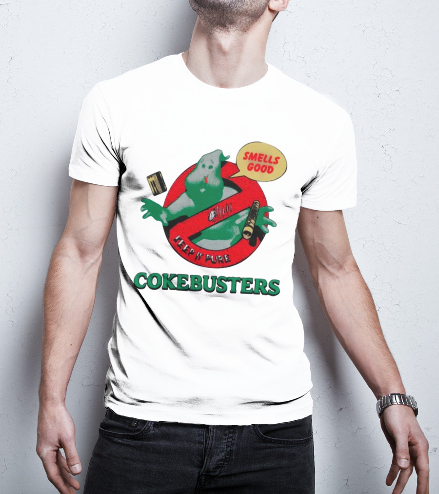 Homewardboundstore Cokebusters Keep'n Pure Smells Good Ghostbusters T-Shirt