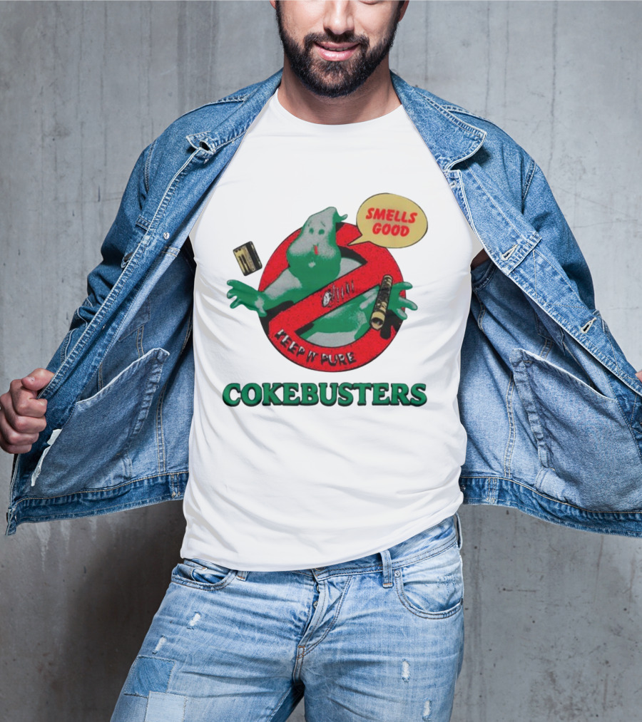 Homewardboundstore Cokebusters Keep'n Pure Smells Good Ghostbusters T-Shirt