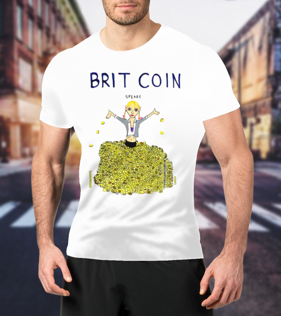Dave Portnoy Brit Coin Spears Dancing In Gold T-Shirt