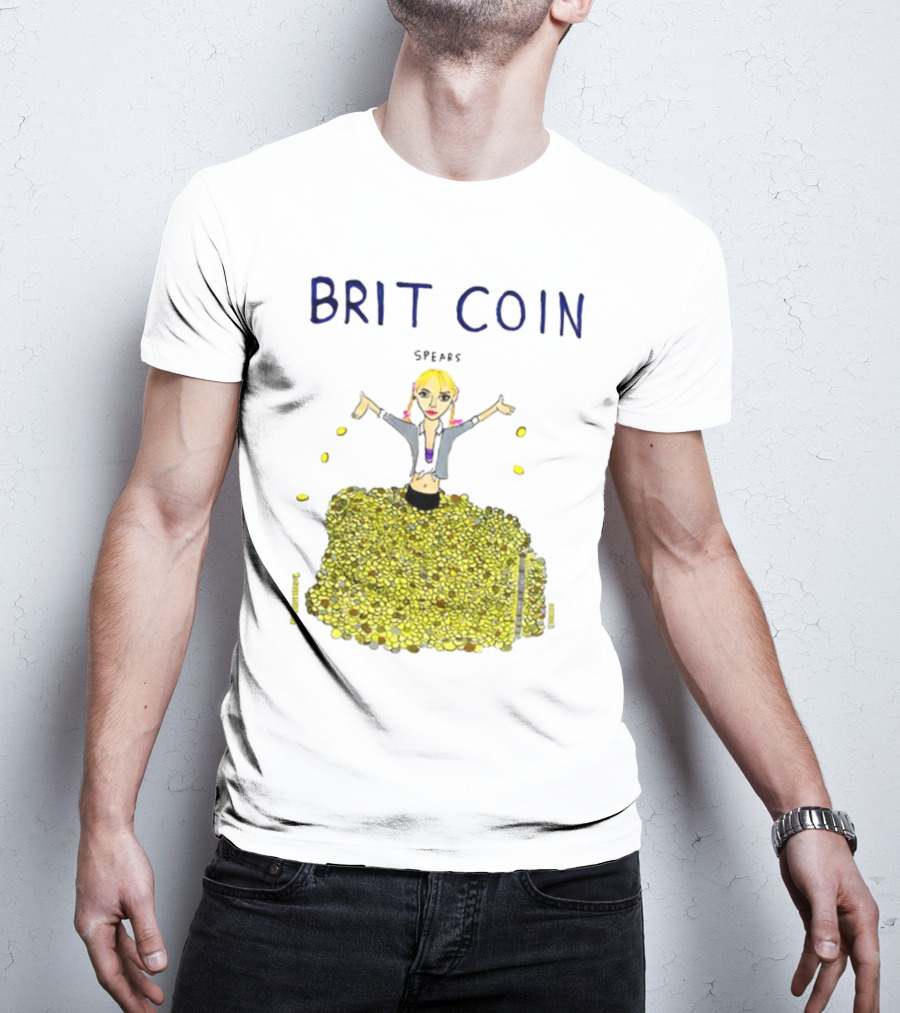 Dave Portnoy Brit Coin Spears Dancing In Gold T-Shirt