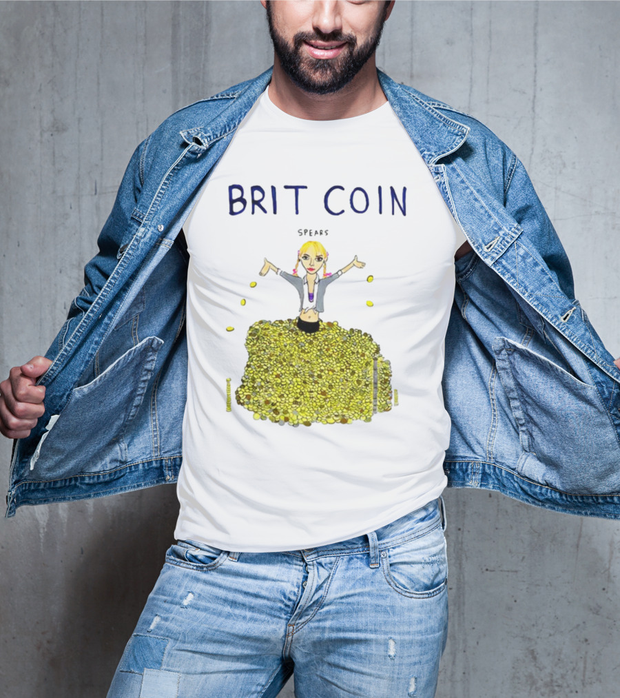 Dave Portnoy Brit Coin Spears Dancing In Gold T-Shirt