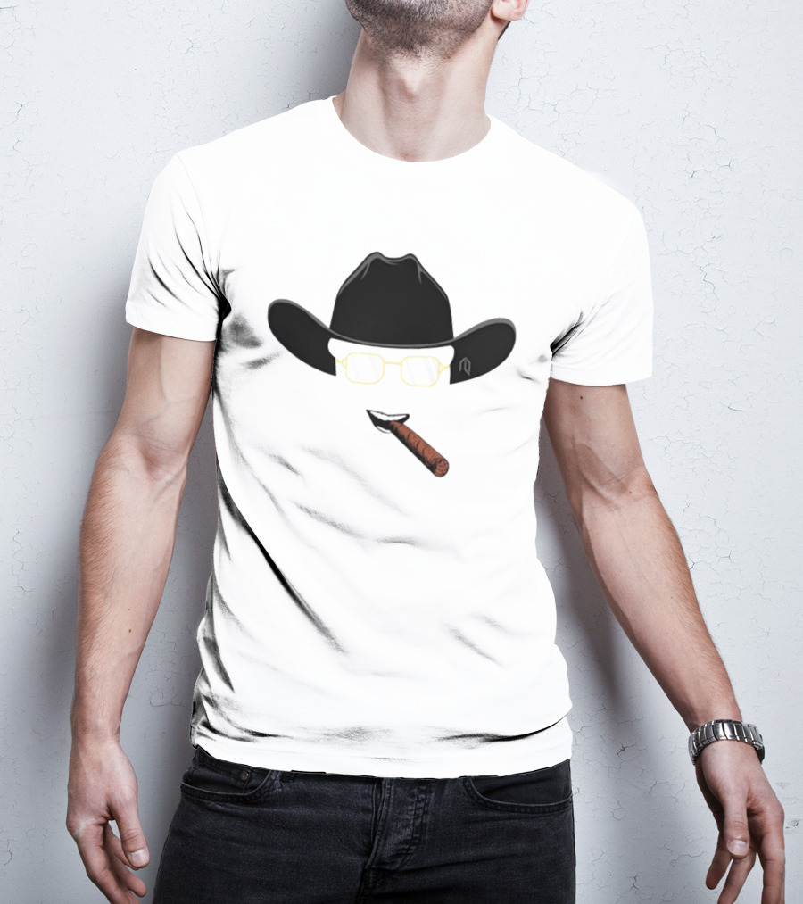 Cowboy Hat Sunglasses Cigar Iconic T-Shirt