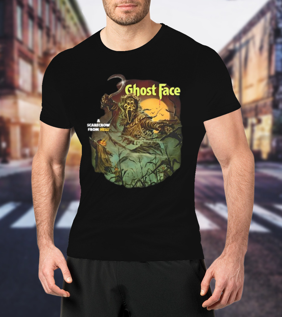 Ghost Face A Scarecrow From Hell Cavitycolors Glows In The Dark T-Shirt