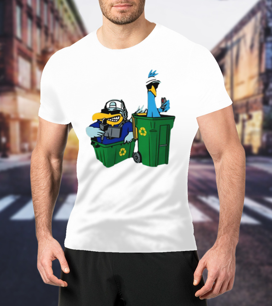 Birdie Juice People’s Birdies Recycling Bin Humor T-Shirt