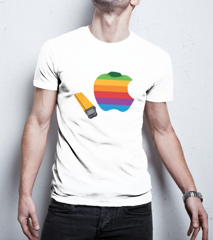 Apple Pipe Rainbow Logo Lighter T-Shirt