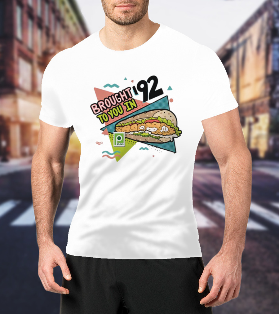 Brought 92 To You In Publix Sub Sandwich Pop Art Retro Graphics T-Shirt