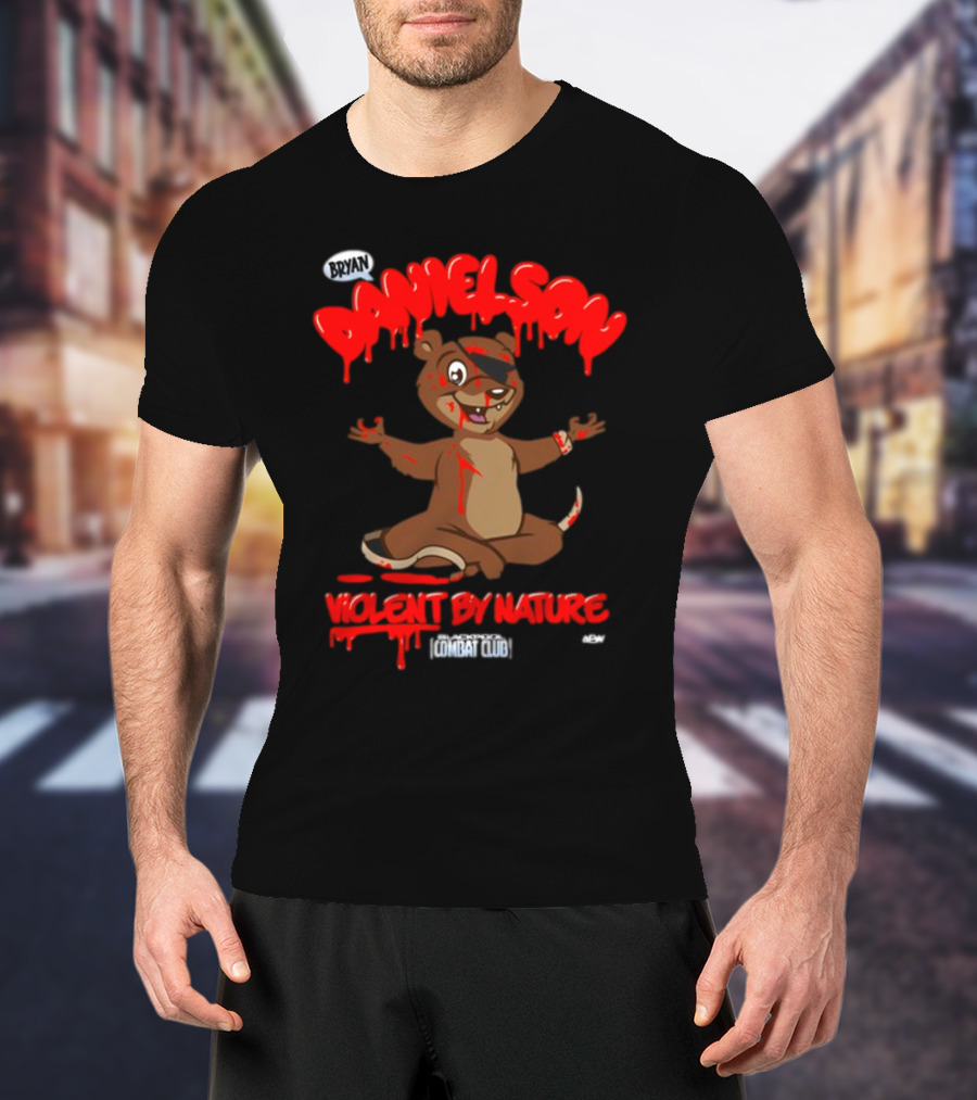 Bryan Danielson Violent By Nature Bear Blackpool Combat Club T-Shirt